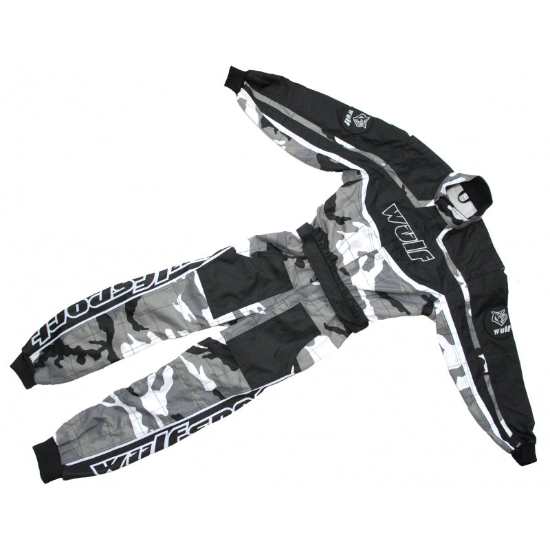 Wulfsport Cub Racing Camo Suit - Grey