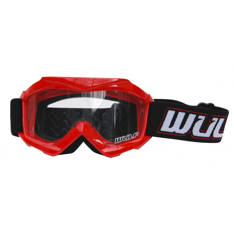 Wulfsport Cub Tech Goggles for MX Enduro - Red