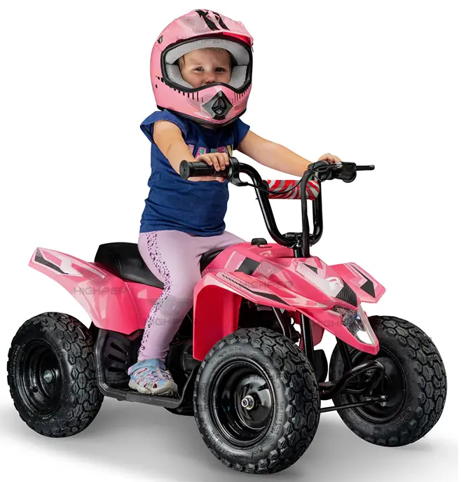 250w Kids Ride On Electric Mini Quad Bike Pink Quads4Kids