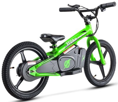 Storm Kids 170w 16" Electric Balance Bike - Green