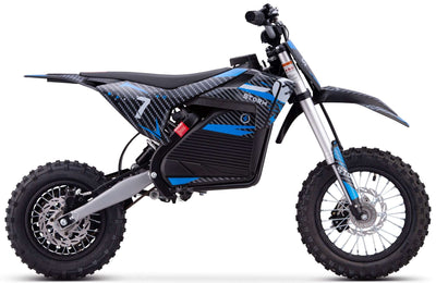 Kids 1200w 48v Electric Dirt Bike 12/10 - Blue