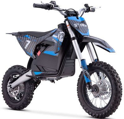 Kids 1200w 48v Electric Dirt Bike 12/10 - Blue