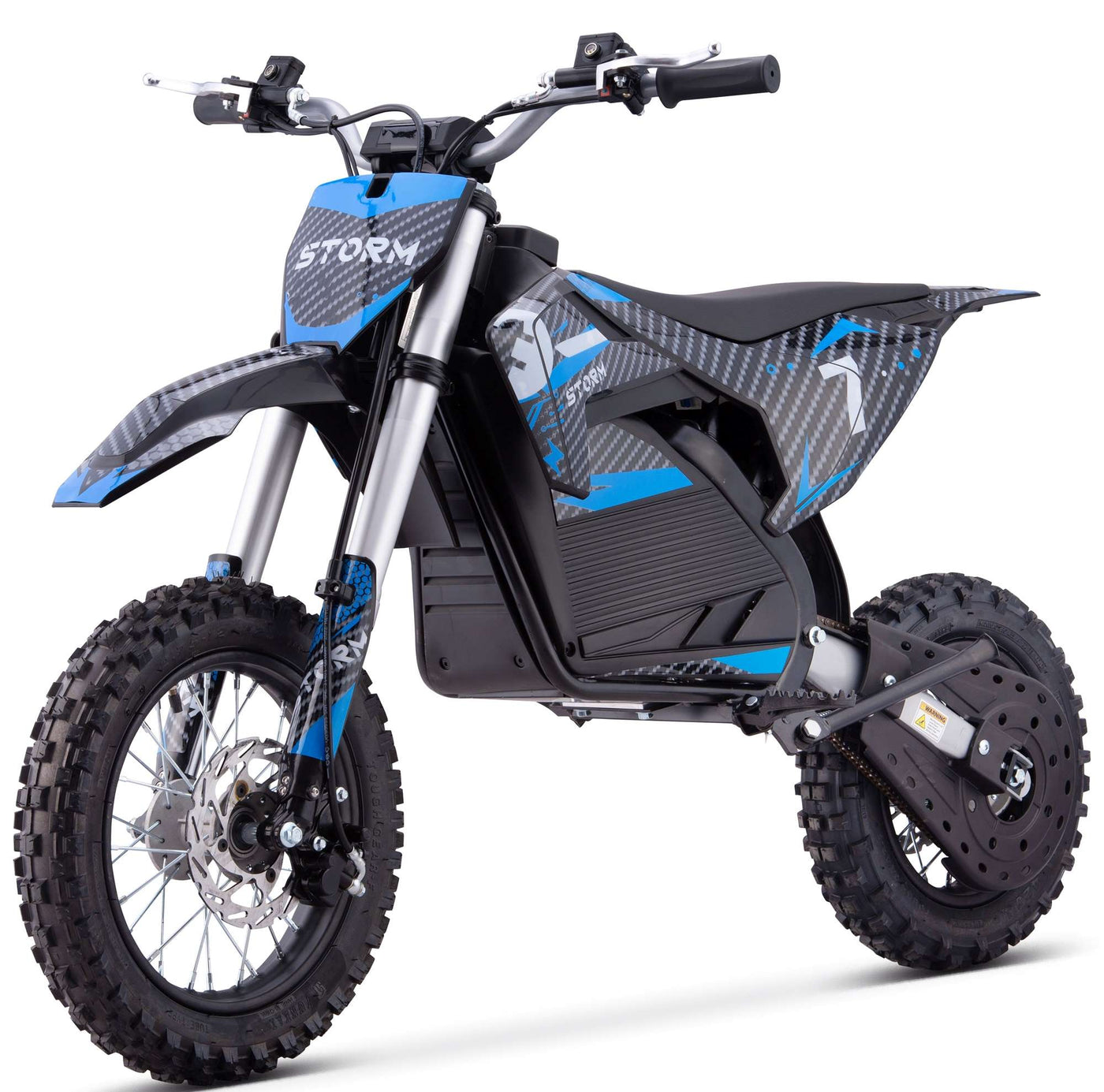 Kids 1200w 48v Electric Dirt Bike 12/10 - Blue