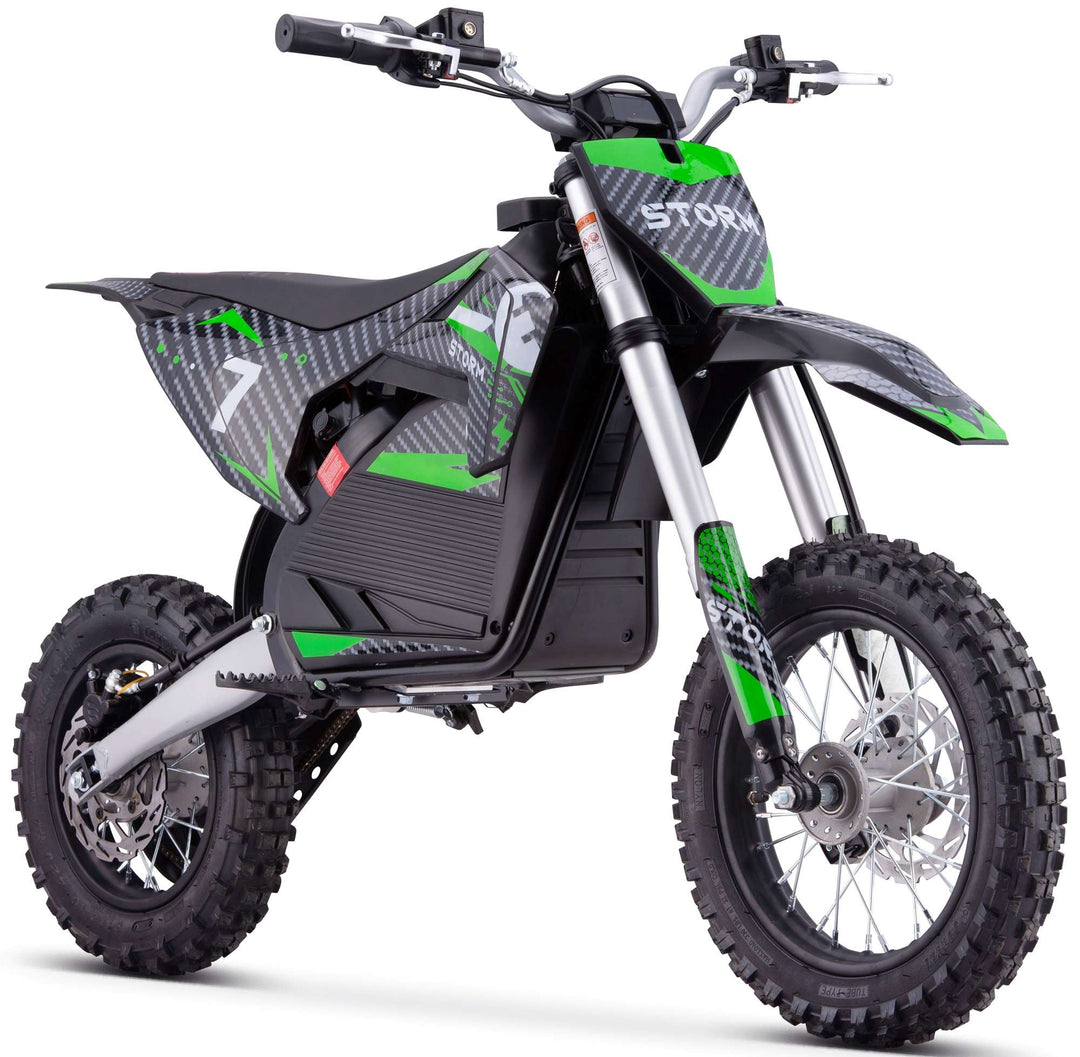 Kids 1200w 48v Electric Dirt Bike Green – Quads4Kids