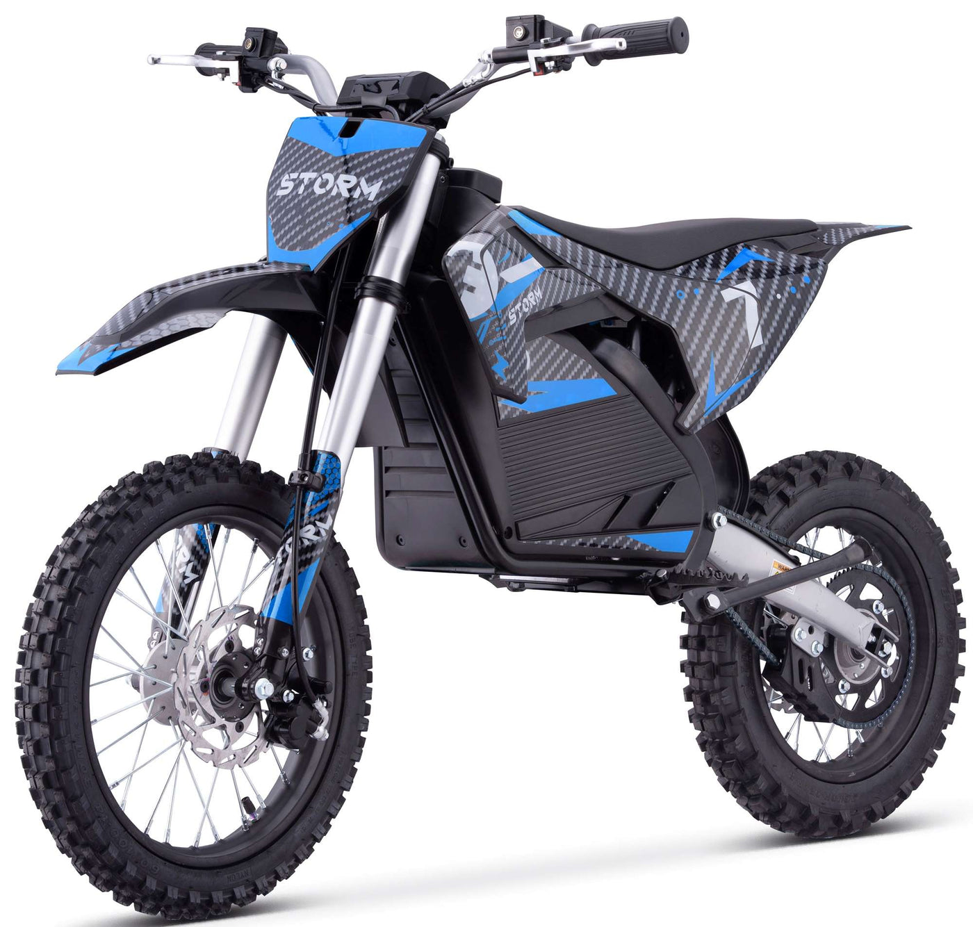 Blue and Black kids electric dirt bike