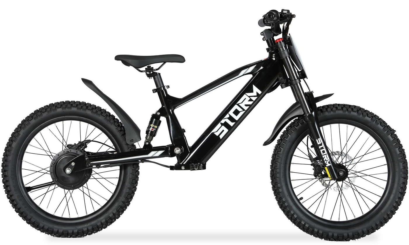 Storm 20" 500w Kids Electric Balance Bike - Black