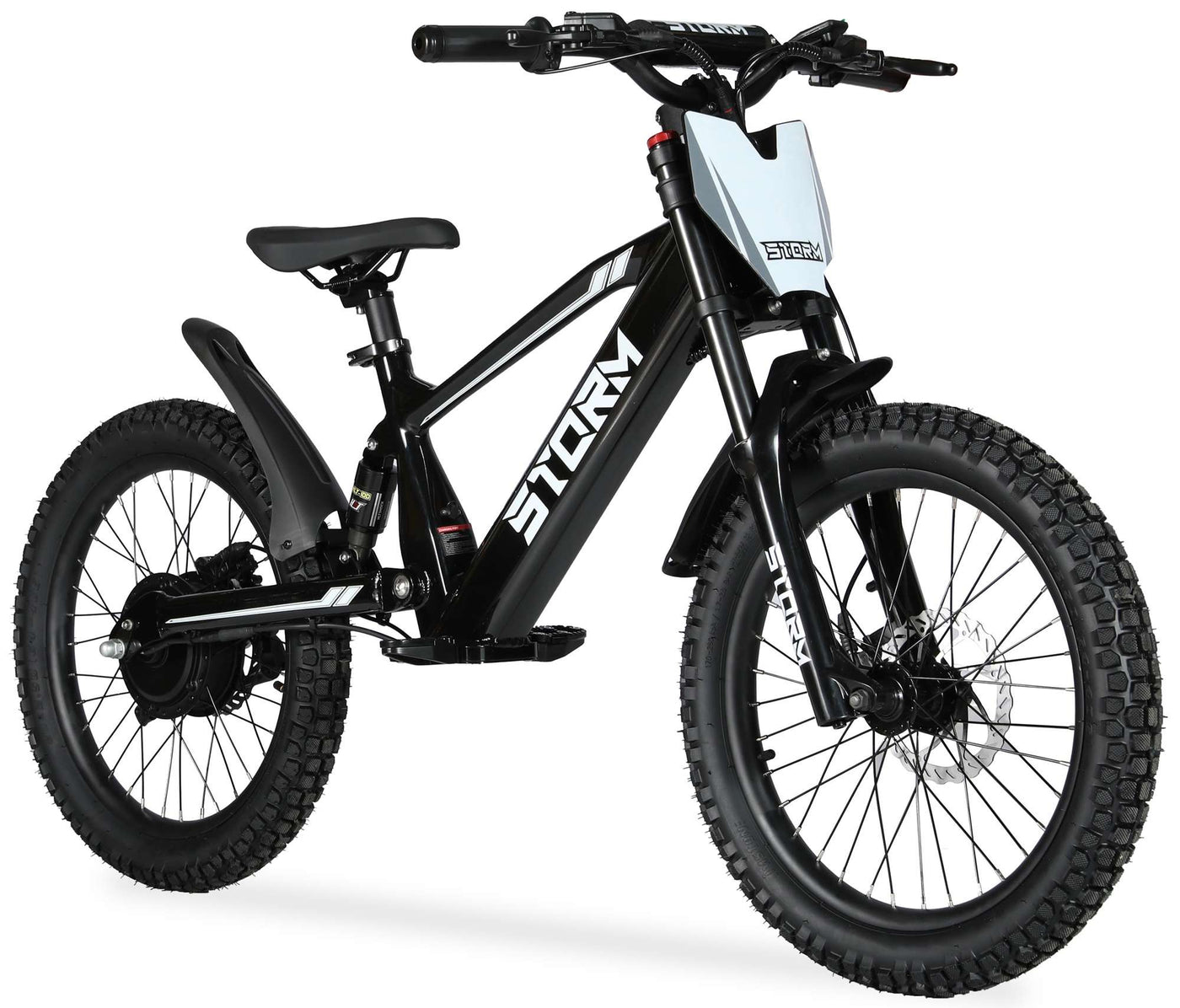 Storm 20" 500w Kids Electric Motorbike - Black