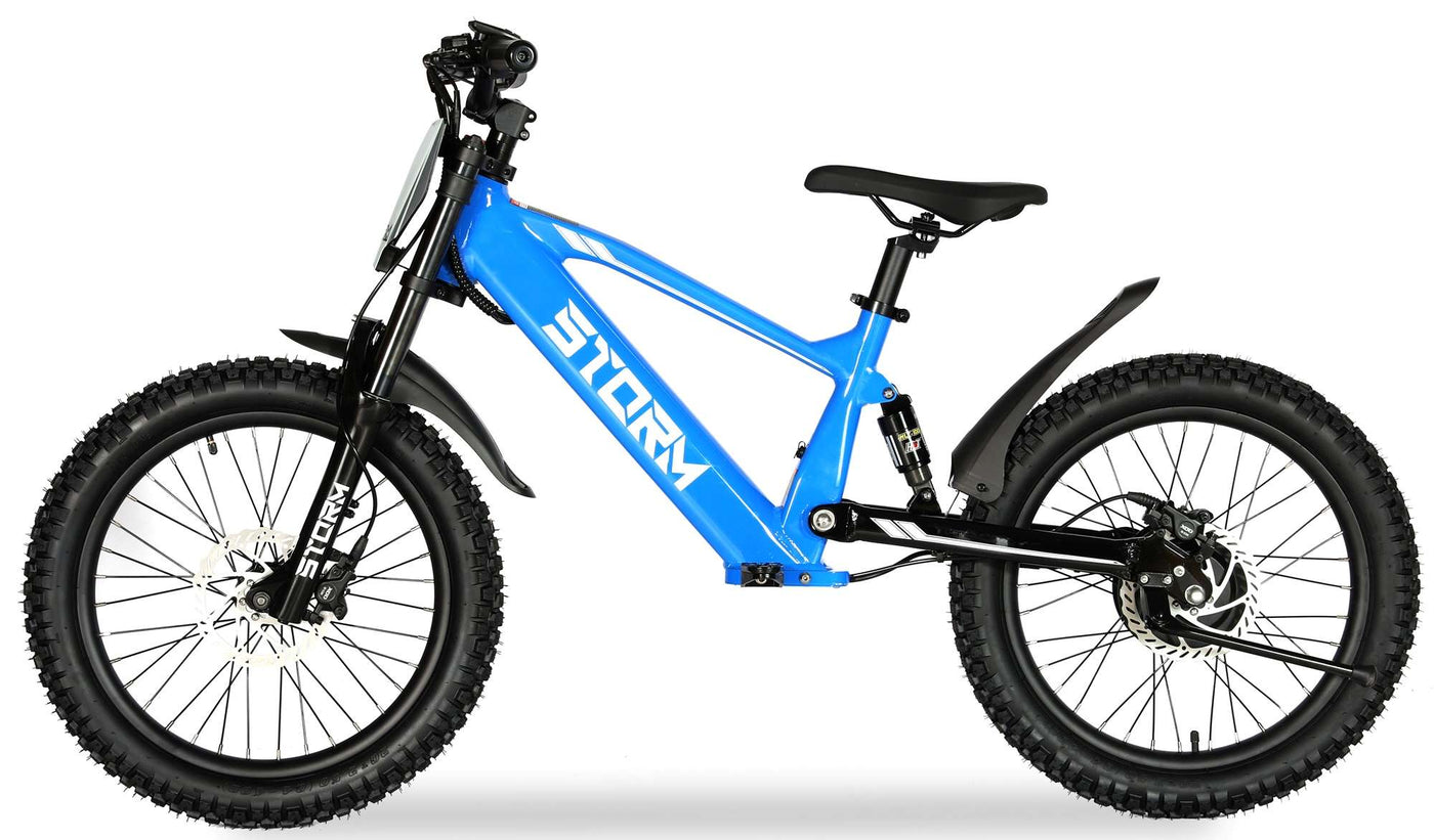 Storm 20" 500w Kids Electric Balance Bike - Blue