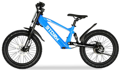 Storm 20" 500w Kids Electric Balance Bike - Blue