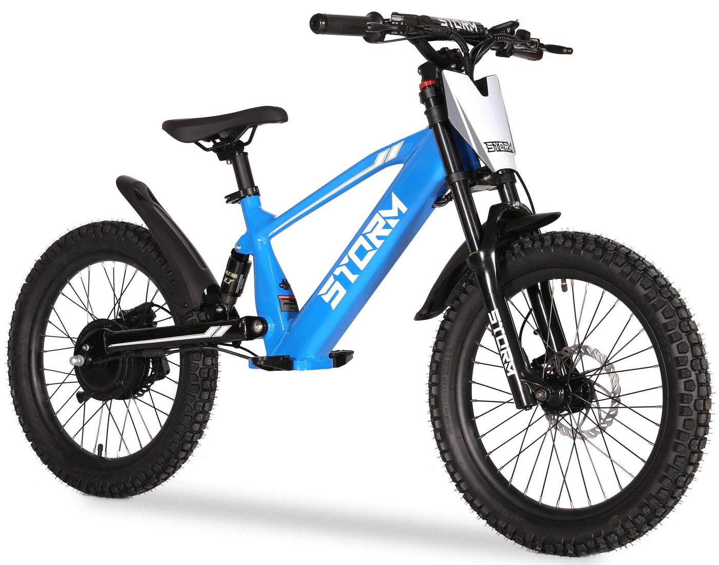 Storm 20" 500w Kids Electric Motorbike - Blue