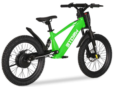 Storm 20" 500w Kids Electric Balance Bike - Green