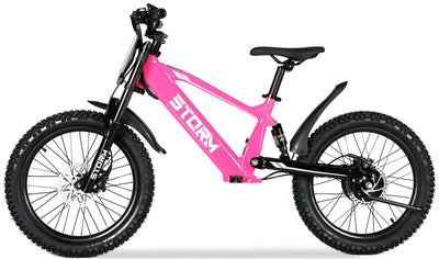 Storm 20" 500w Kids Electric Balance Bike - Pink