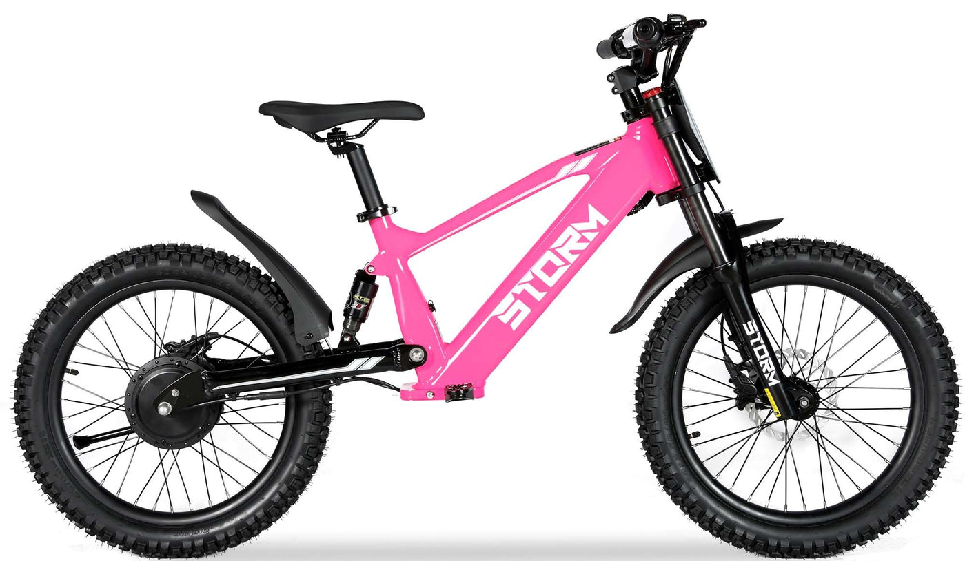 Storm 20" 500w Kids Electric Balance Bike - Pink