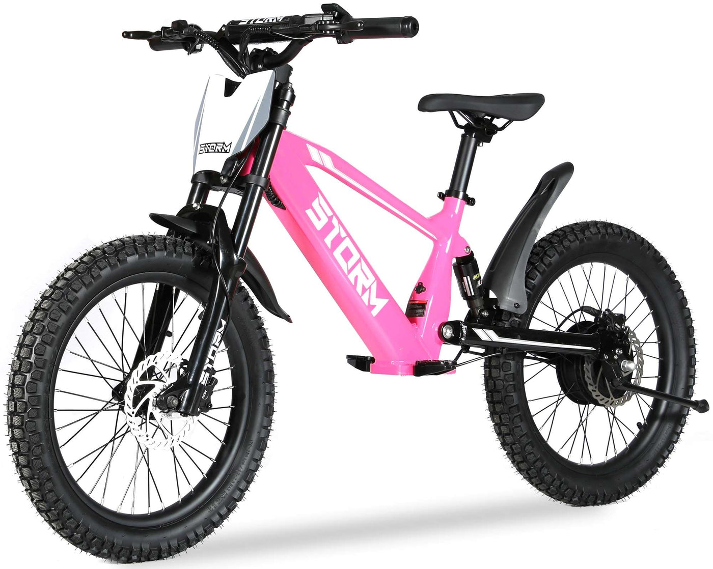 Storm 20" 500w Kids Electric Balance Bike - Pink