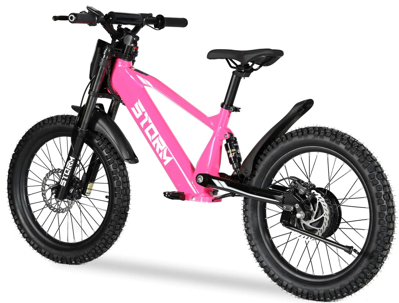 Storm 20" 500w Kids Electric Balance Bike - Pink