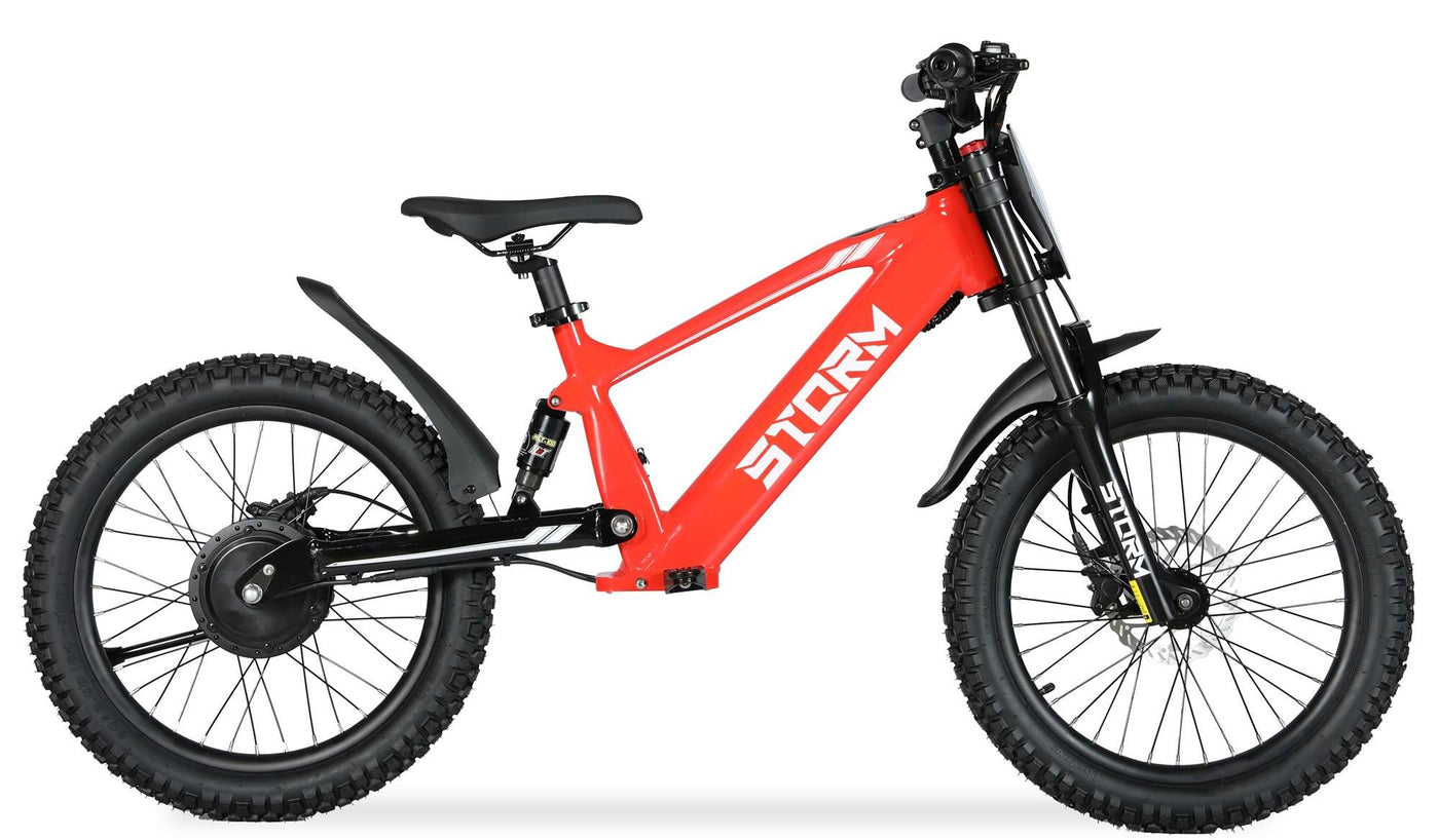 Storm 20" 500w Kids Electric Motorbike - Red