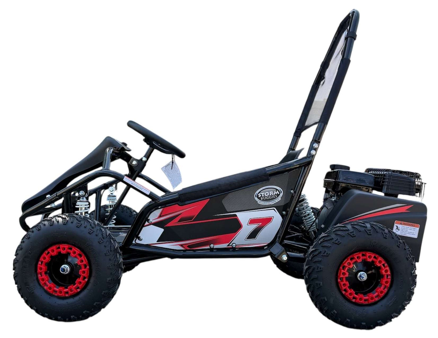 Black 100cc Mud Monster Kids Petrol Go Kart