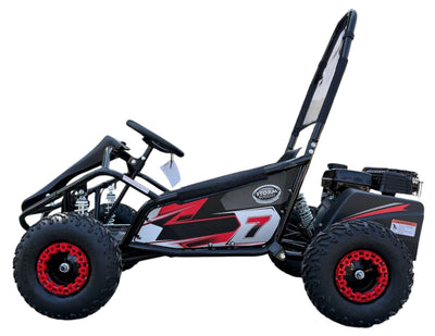 Black 100cc Mud Monster Kids Petrol Go Kart