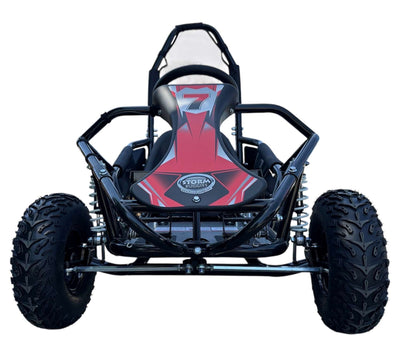 Black 100cc Mud Monster Kids Petrol Go Kart
