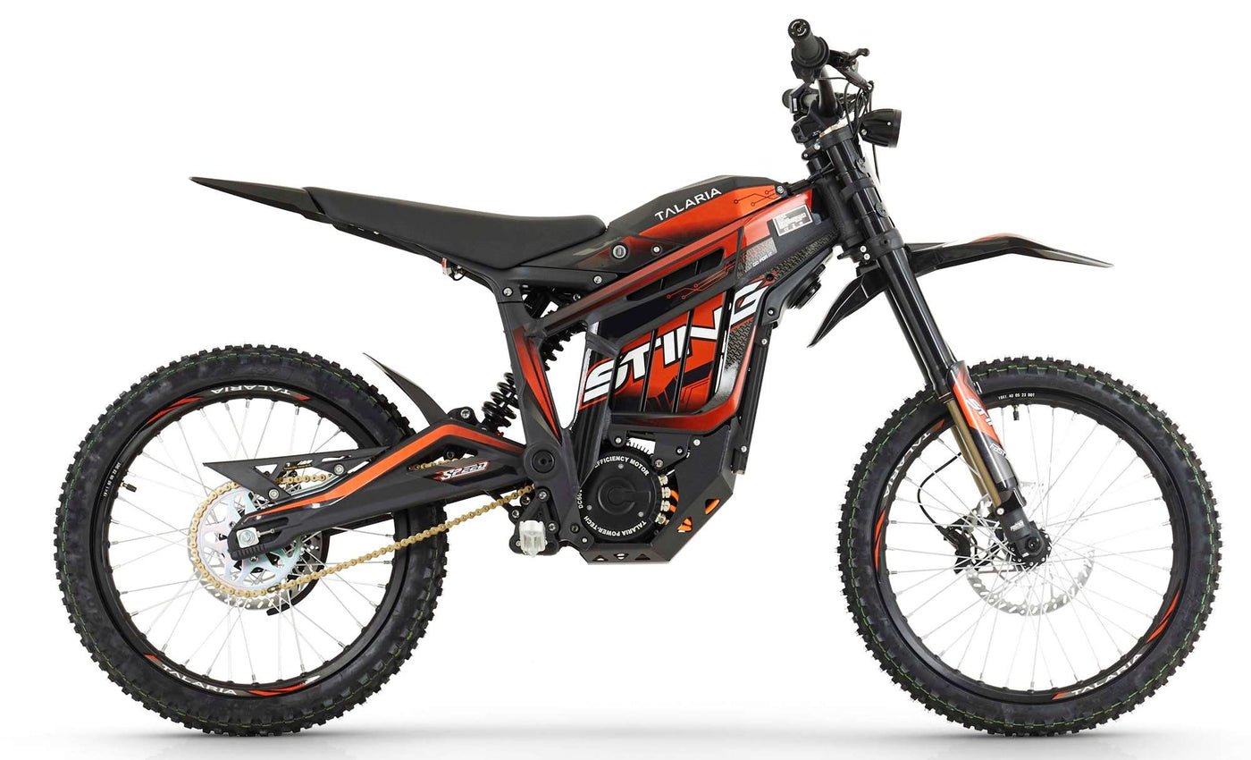 Talaria Sting R 8kw Electric MX Off Road Dirt Bike - Black / Orange