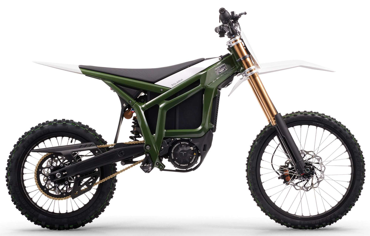 Talaria Komodo 32kw 97v Electric MX Off Road Dirt Bike - Chrome Green