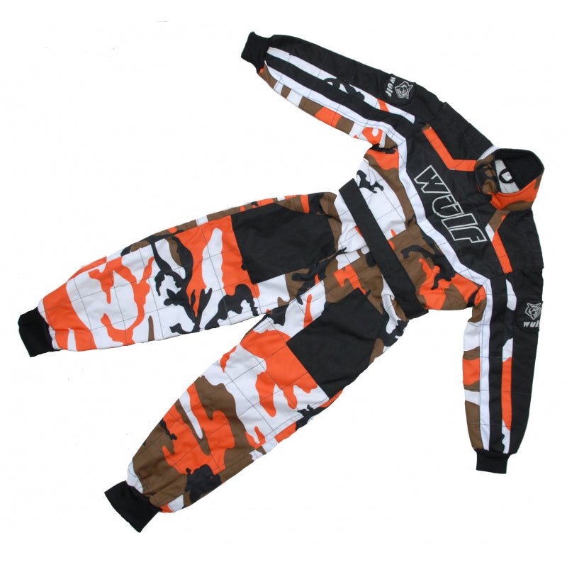 Wulfsport Cub Racing Camo Suit - Orange