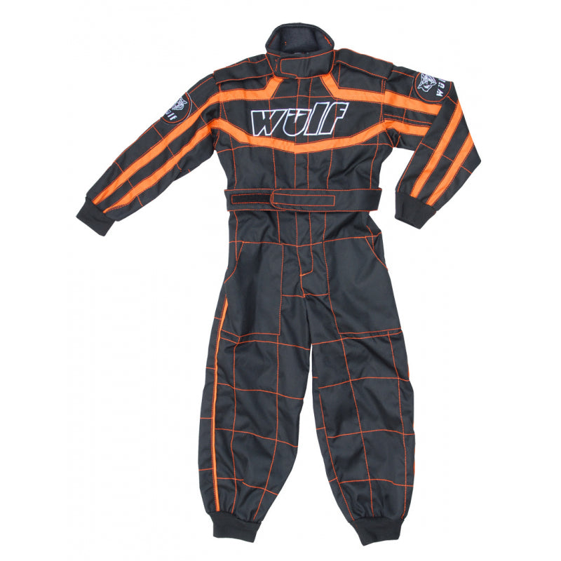 Wulfsport Cub Racing Suit - Black/Orange