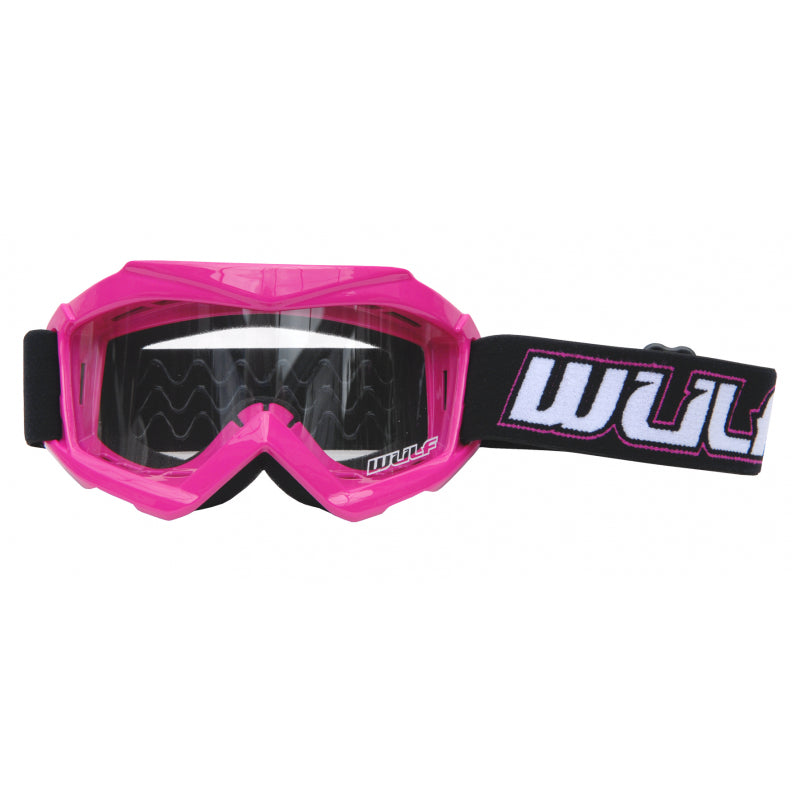 Wulfsport Cub Tech Goggles for MX Enduro - Pink