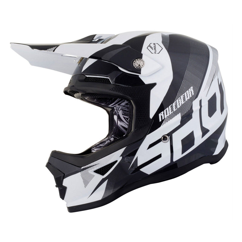 Shot Furious 'Counter' Black/White Kids MX Helmet