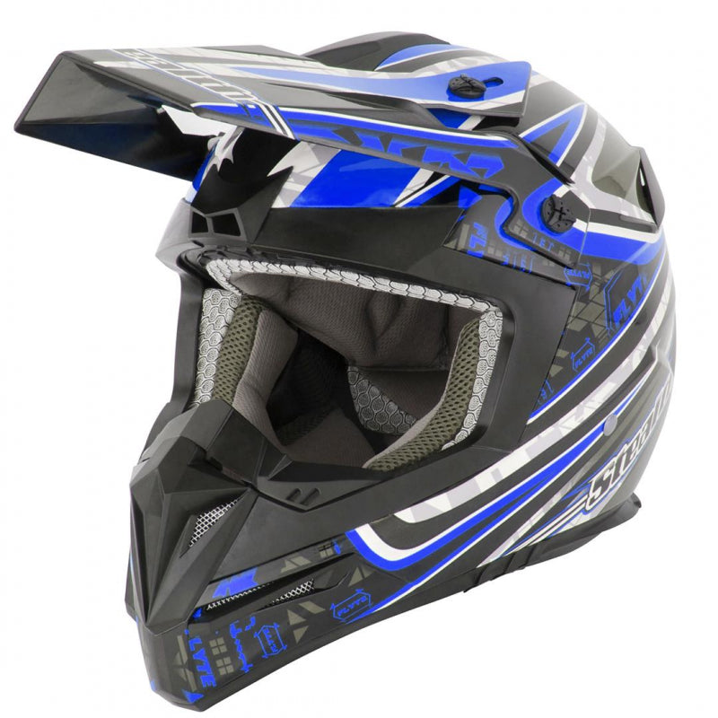 Stealth MX Adults Helmets - Blue Droid