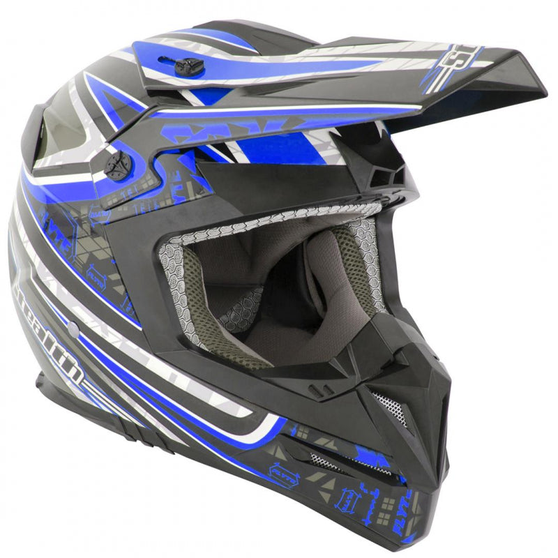 Stealth MX Adults Helmets - Blue Droid