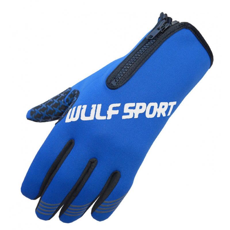 Wulfsport Zipped Neoprene Gloves - Blue