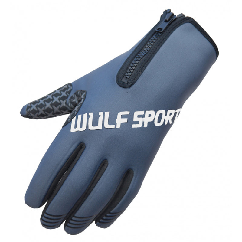 Wulfsport Zipped Neoprene Gloves - Grey