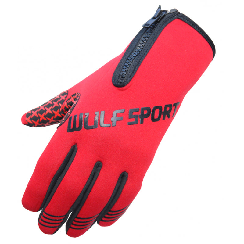 Wulfsport Zipped Neoprene Gloves - Red